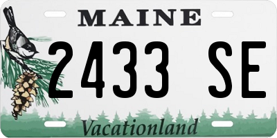 ME license plate 2433SE