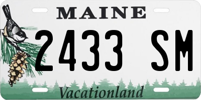 ME license plate 2433SM