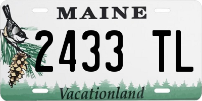 ME license plate 2433TL