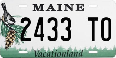 ME license plate 2433TO