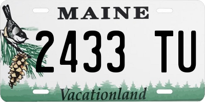 ME license plate 2433TU