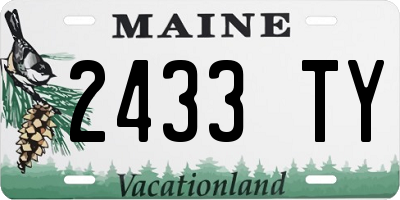 ME license plate 2433TY