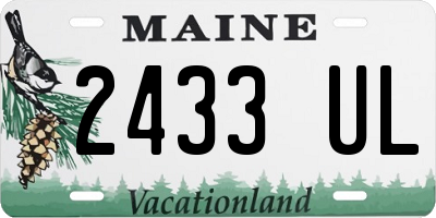 ME license plate 2433UL