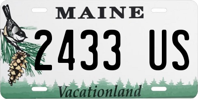 ME license plate 2433US