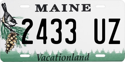 ME license plate 2433UZ