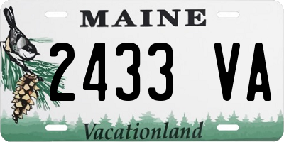 ME license plate 2433VA