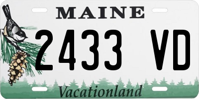 ME license plate 2433VD