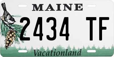 ME license plate 2434TF