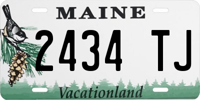 ME license plate 2434TJ