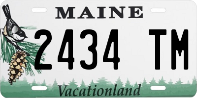 ME license plate 2434TM
