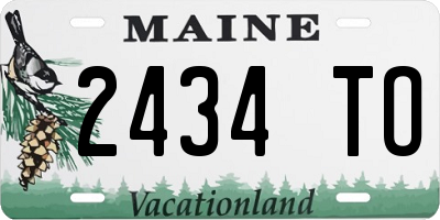 ME license plate 2434TO