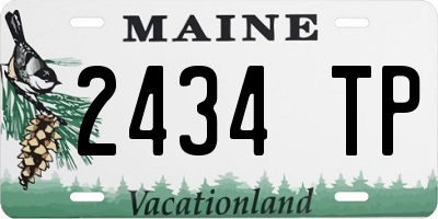 ME license plate 2434TP