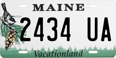 ME license plate 2434UA