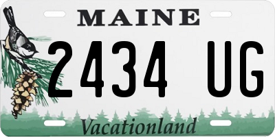 ME license plate 2434UG