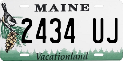 ME license plate 2434UJ