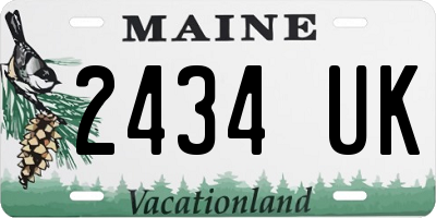 ME license plate 2434UK