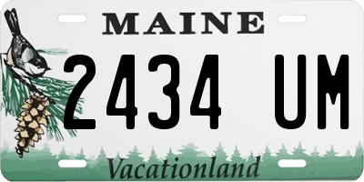 ME license plate 2434UM