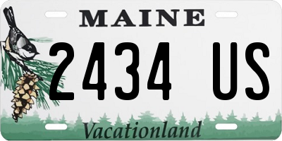 ME license plate 2434US