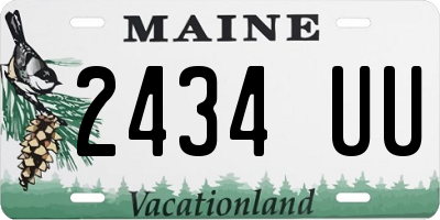 ME license plate 2434UU