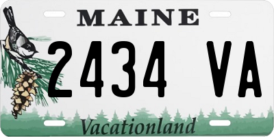 ME license plate 2434VA