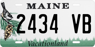 ME license plate 2434VB