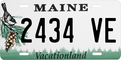 ME license plate 2434VE