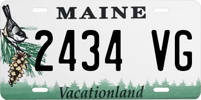 ME license plate 2434VG