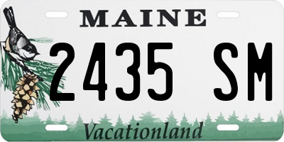 ME license plate 2435SM