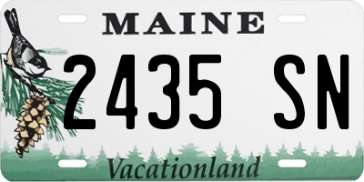 ME license plate 2435SN
