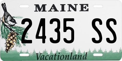 ME license plate 2435SS