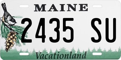 ME license plate 2435SU