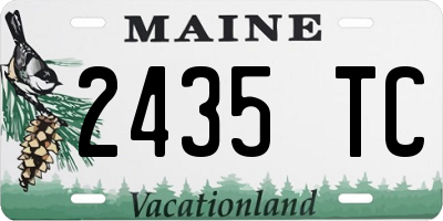 ME license plate 2435TC
