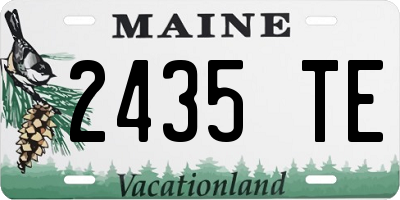 ME license plate 2435TE