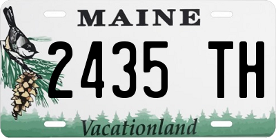 ME license plate 2435TH