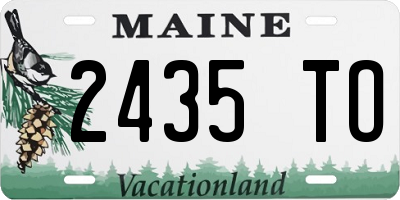 ME license plate 2435TO