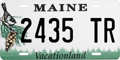 ME license plate 2435TR
