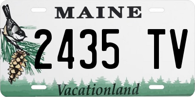 ME license plate 2435TV