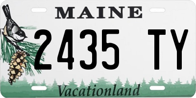 ME license plate 2435TY