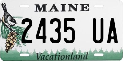 ME license plate 2435UA