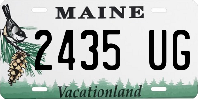 ME license plate 2435UG