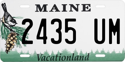ME license plate 2435UM