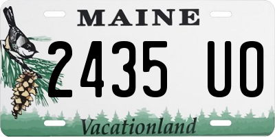 ME license plate 2435UO
