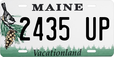 ME license plate 2435UP