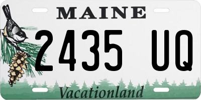 ME license plate 2435UQ