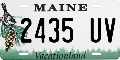 ME license plate 2435UV