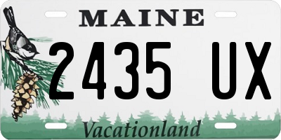 ME license plate 2435UX