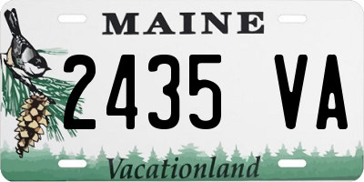 ME license plate 2435VA