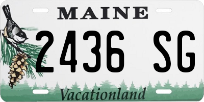 ME license plate 2436SG