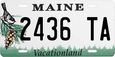 ME license plate 2436TA