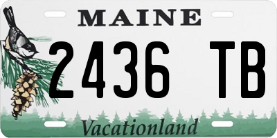 ME license plate 2436TB